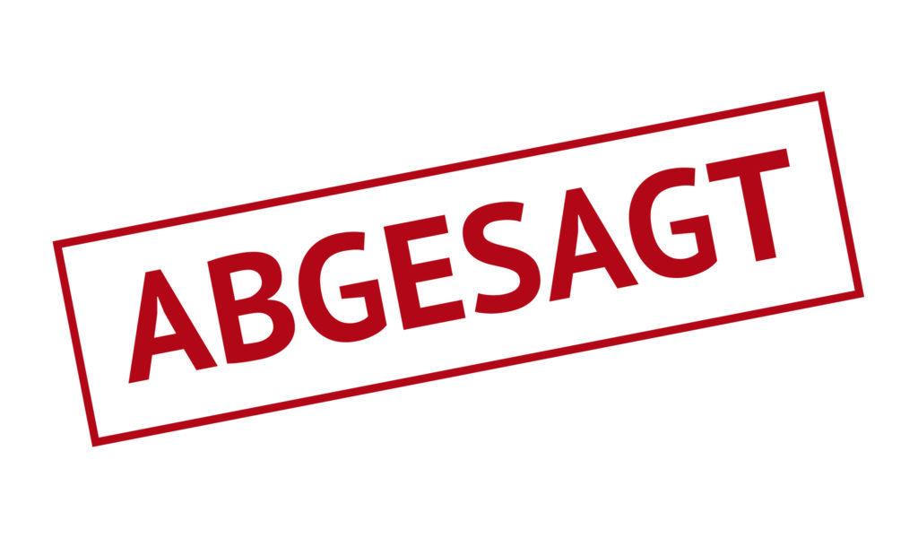 Standkonzert vom 30. August abgesagt